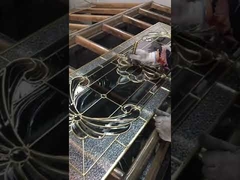 Energy Saving Decorative Art Glass Panels Embroidered Glass / Inlay Glass Sheets