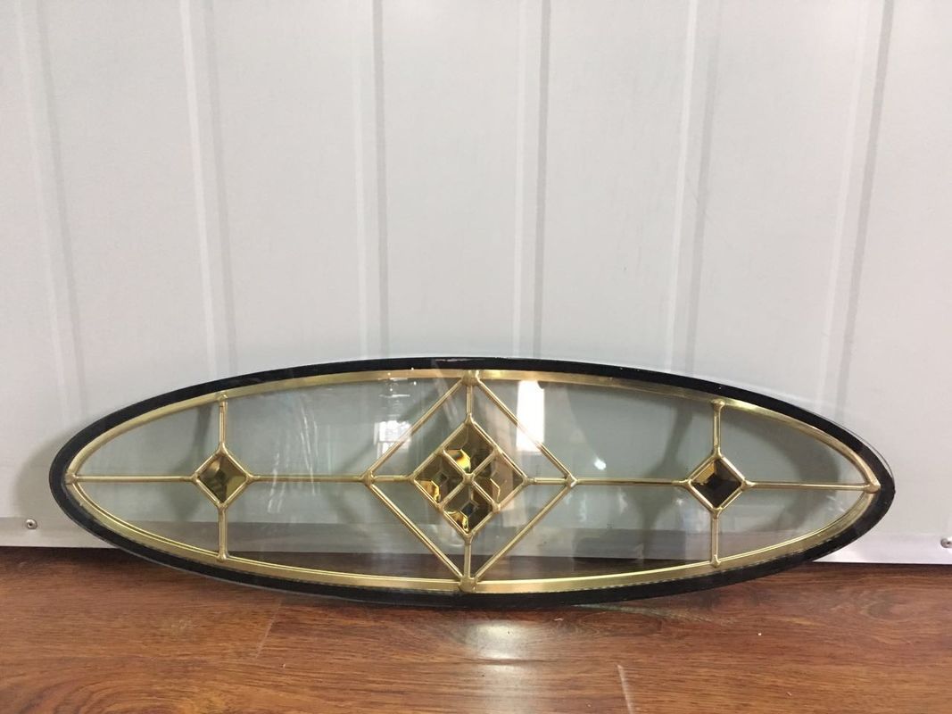 Custom Brass Decorative Door Glass , Clear Solid Glass Decorative Panels